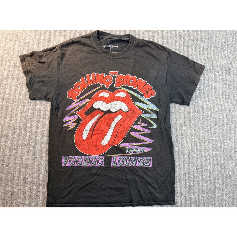 The Rolling Stones Voodoo Lounge 1994 World Tour Shirt Mens M Black Graphic Tee